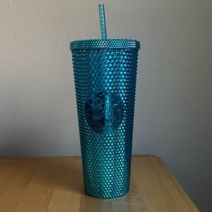 Starbucks Teal Tumbler with Straw